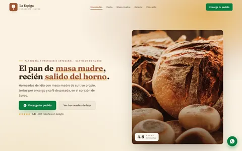 Hero of La Espiga, a artisan bakery - demonstration piece.