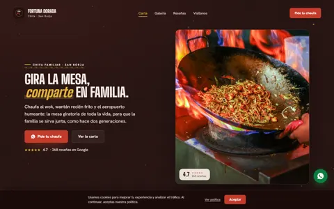 Hero of Chifa Fortuna Dorada, a chifa restaurant - demonstration piece.