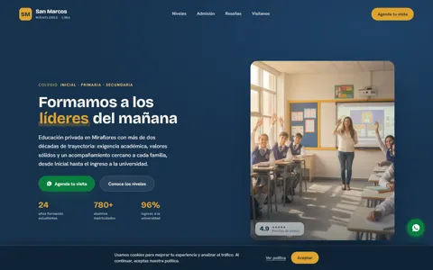 Hero of Colegio San Marcos de Miraflores, a school - demonstration piece.