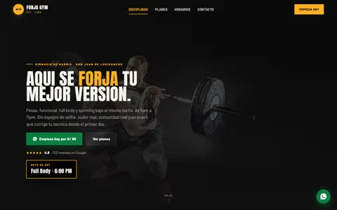 Hero of Forja Gym, a gym - demonstration piece.