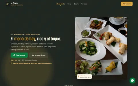 Hero of Café La Pizarra, a restaurant - demonstration piece.