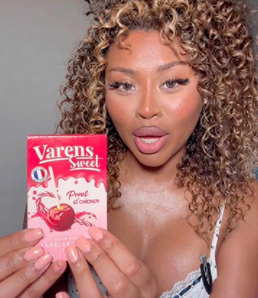 Influencer presenting Varens Sweet on social video