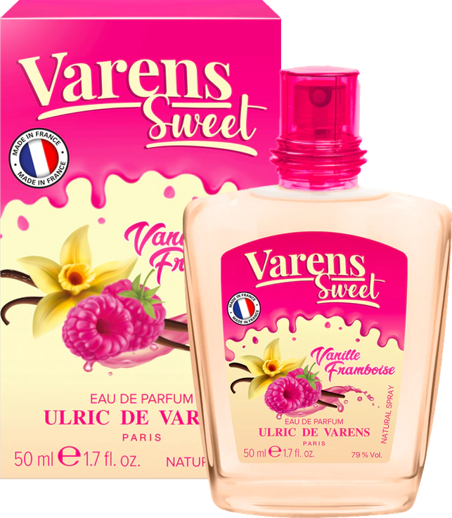 Varens Sweet Vanille Framboise bottle and box
