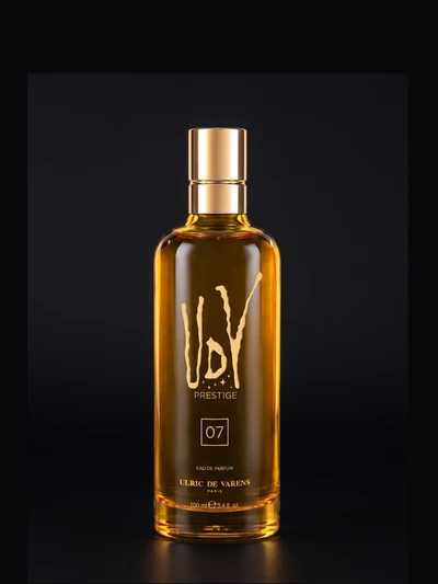UDV Prestige 07, eau de parfum in golden glass with a gold cap, 100 ml.
